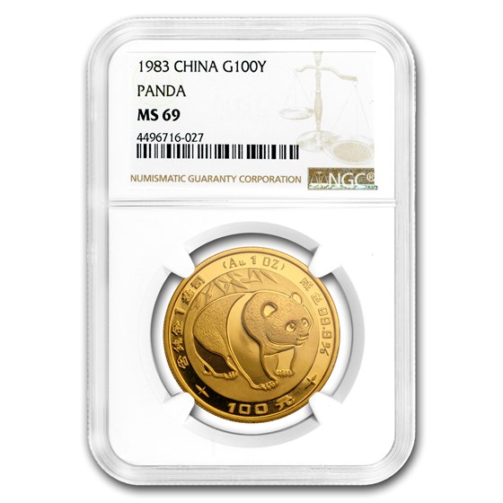 1983 China 1 oz Gold Panda MS-69 NGC 1983 China 1 oz Gold Panda MS-69 NGC